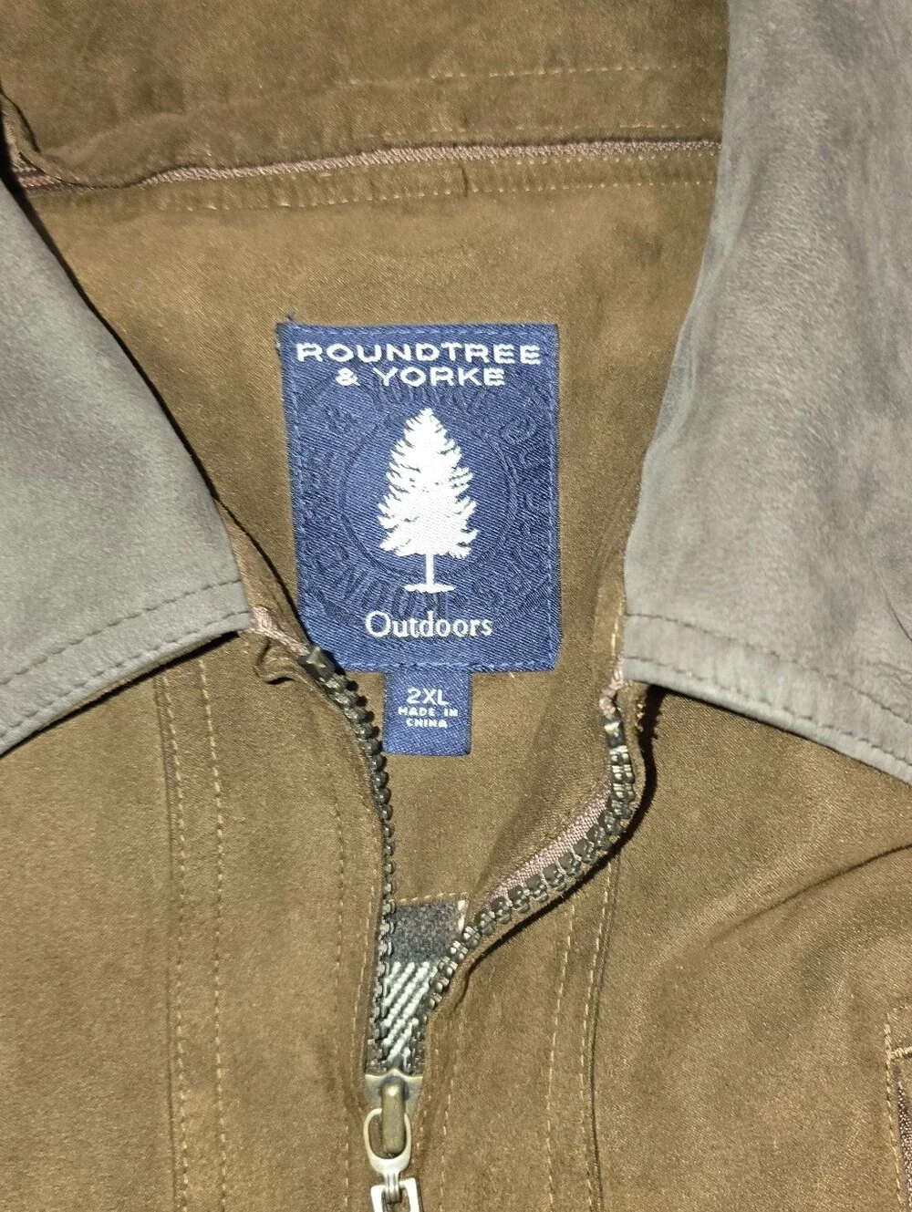 Roundtree & Yorke Brown Suede Leather Field Jacket